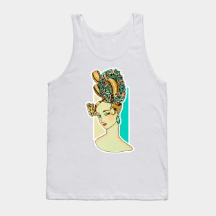 Lush Hairstyle: Flowers and Style! Tank Top